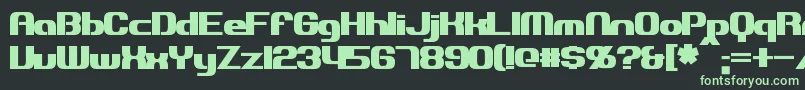 フォントExplorienBold – 黒い背景に緑の文字
