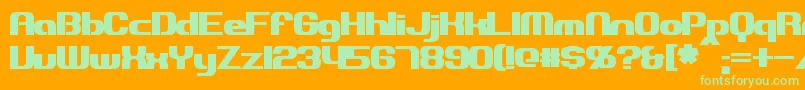 ExplorienBold Font – Green Fonts on Orange Background