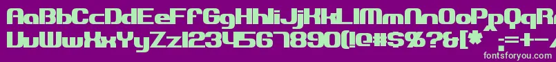 Fonte ExplorienBold – fontes verdes em um fundo violeta
