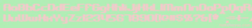 ExplorienBold Font – Pink Fonts on Green Background