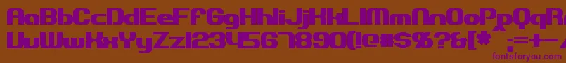 ExplorienBold Font – Purple Fonts on Brown Background