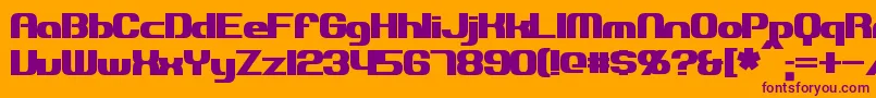 ExplorienBold Font – Purple Fonts on Orange Background