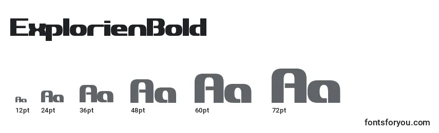 ExplorienBold Font Sizes