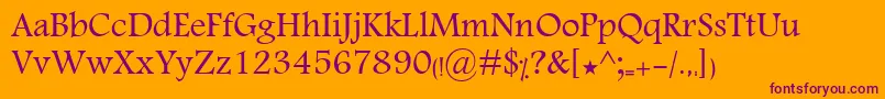 KhalaadNoora Font – Purple Fonts on Orange Background