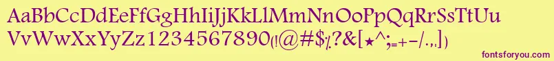 KhalaadNoora Font – Purple Fonts on Yellow Background