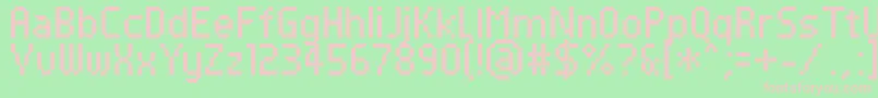 PfTempestaSevenCondensed Font – Pink Fonts on Green Background