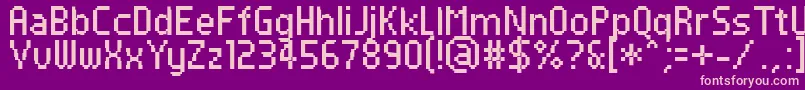 PfTempestaSevenCondensed Font – Pink Fonts on Purple Background