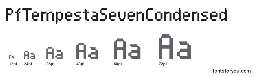 PfTempestaSevenCondensed Font Sizes