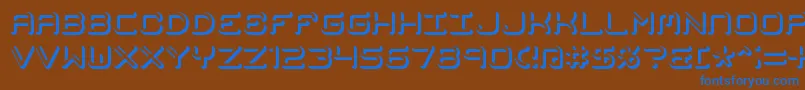 MishmashFuseBrk Font – Blue Fonts on Brown Background