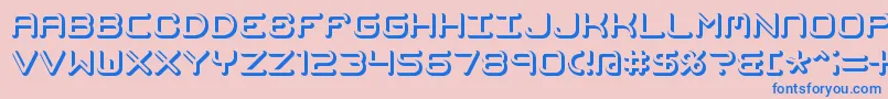 MishmashFuseBrk Font – Blue Fonts on Pink Background