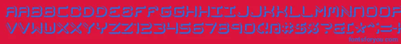 MishmashFuseBrk Font – Blue Fonts on Red Background
