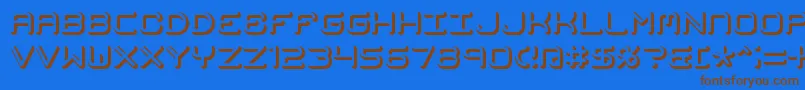 MishmashFuseBrk Font – Brown Fonts on Blue Background