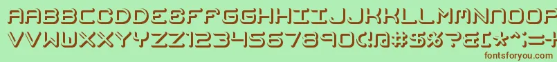 MishmashFuseBrk Font – Brown Fonts on Green Background