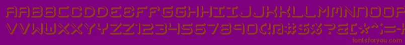 MishmashFuseBrk Font – Brown Fonts on Purple Background