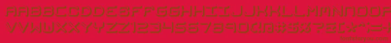 MishmashFuseBrk Font – Brown Fonts on Red Background