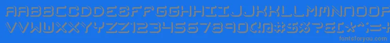 MishmashFuseBrk Font – Gray Fonts on Blue Background