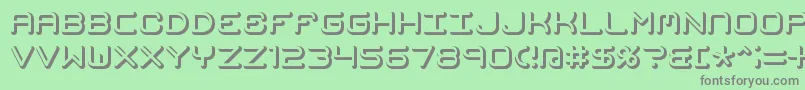 MishmashFuseBrk Font – Gray Fonts on Green Background