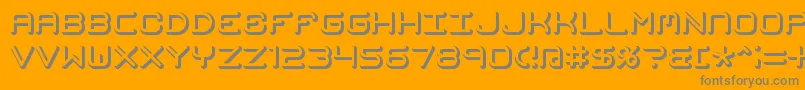 MishmashFuseBrk Font – Gray Fonts on Orange Background