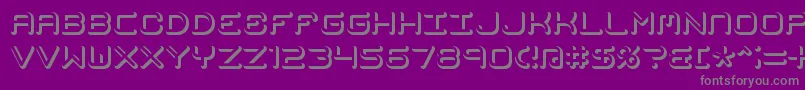 MishmashFuseBrk-fontti – harmaat kirjasimet violetilla taustalla