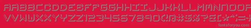 MishmashFuseBrk Font – Gray Fonts on Red Background