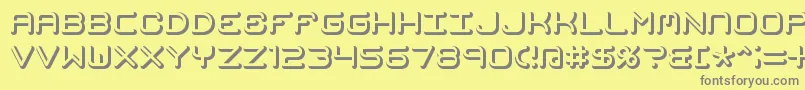 MishmashFuseBrk Font – Gray Fonts on Yellow Background