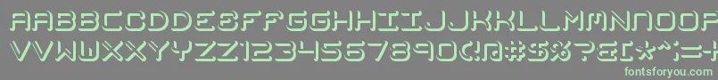 MishmashFuseBrk Font – Green Fonts on Gray Background