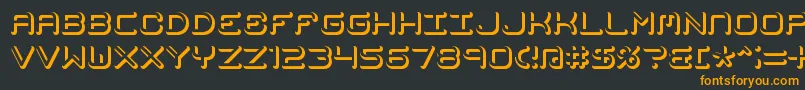 フォントMishmashFuseBrk – 黒い背景にオレンジの文字