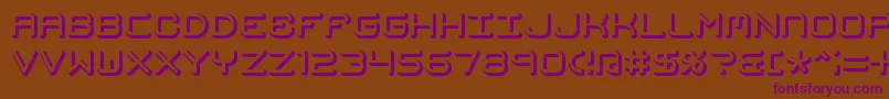 MishmashFuseBrk Font – Purple Fonts on Brown Background