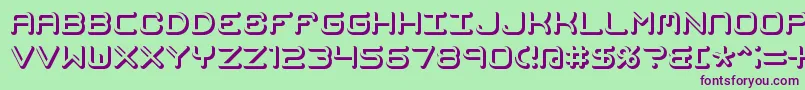 MishmashFuseBrk Font – Purple Fonts on Green Background