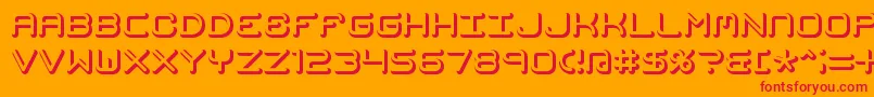 MishmashFuseBrk Font – Red Fonts on Orange Background
