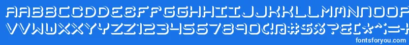 MishmashFuseBrk Font – White Fonts on Blue Background