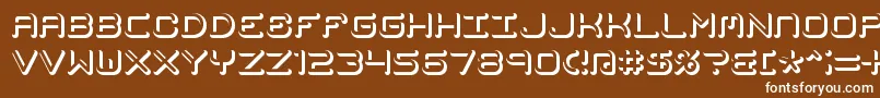 MishmashFuseBrk Font – White Fonts on Brown Background