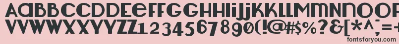 Lemondrop Font – Black Fonts on Pink Background