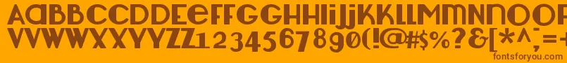 Lemondrop Font – Brown Fonts on Orange Background