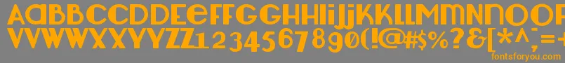 Lemondrop Font – Orange Fonts on Gray Background