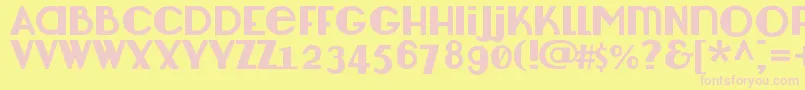 Lemondrop Font – Pink Fonts on Yellow Background