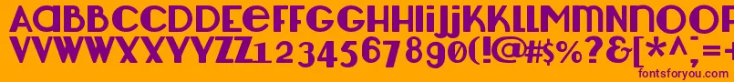 Lemondrop Font – Purple Fonts on Orange Background
