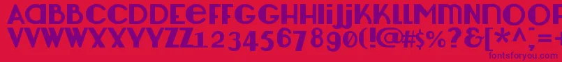 Lemondrop-Schriftart – Violette Schriften auf rotem Hintergrund