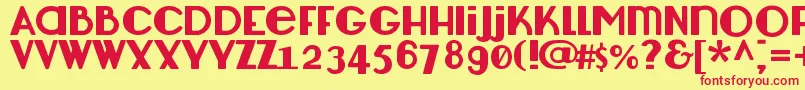 Lemondrop Font – Red Fonts on Yellow Background