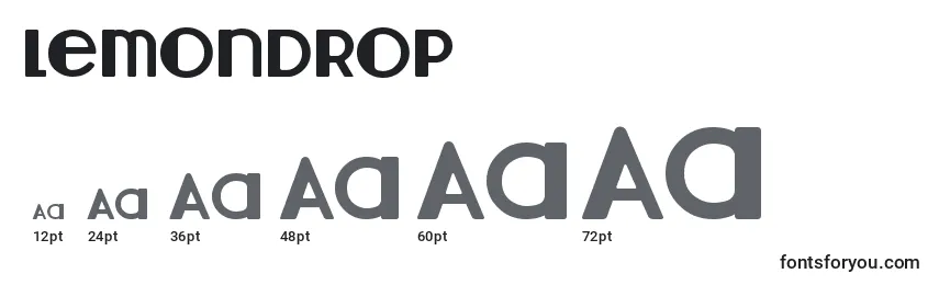 Lemondrop Font Sizes