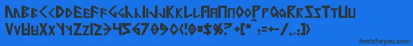 フォントAnglorunic – 黒い文字の青い背景