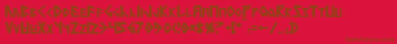 Anglorunic Font – Brown Fonts on Red Background