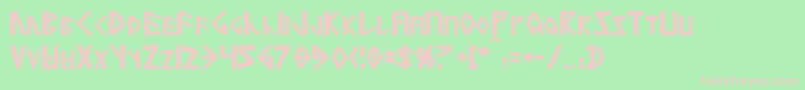 Anglorunic Font – Pink Fonts on Green Background