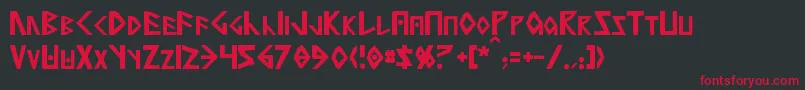 Anglorunic Font – Red Fonts on Black Background