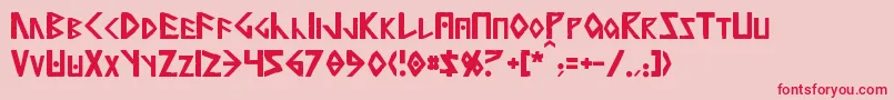 Anglorunic Font – Red Fonts on Pink Background