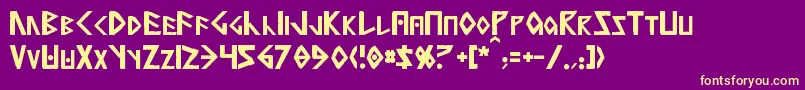 Шрифт Anglorunic – жёлтые шрифты на фиолетовом фоне