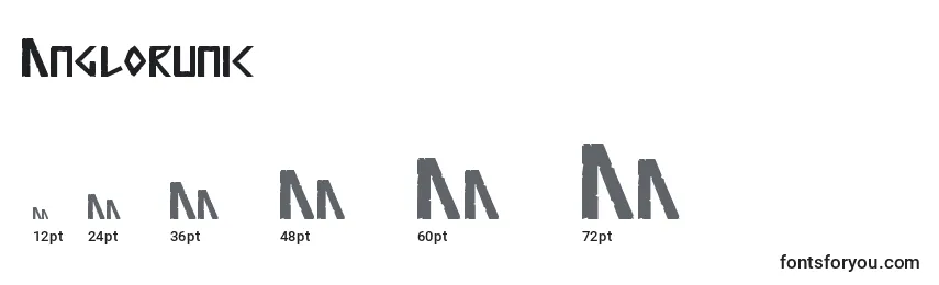 Размеры шрифта Anglorunic