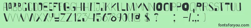 DkKurkuma Font – Black Fonts on Green Background