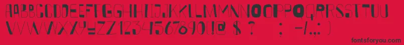 フォントDkKurkuma – 赤い背景に黒い文字