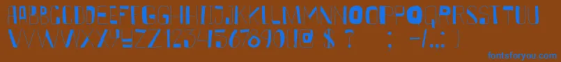 DkKurkuma Font – Blue Fonts on Brown Background